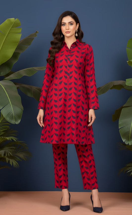 Premium Allover Khaddar 2-Piece Unstitched Suit